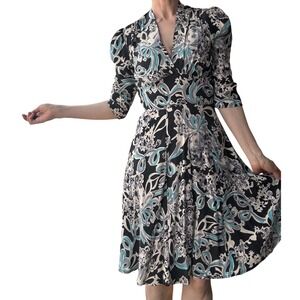Vintage Trashy Diva Ashley dress ribbons lady print rare XS silk